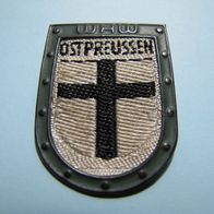 WHW Ostpreussen 5 mm Grenzlandwappen Papierrückseite Web Abzeichen WW Badge 1936