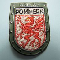 WHW Pommern 5 mm Grenzlandwappen Papierrückseite Web Abzeichen WW Badge 1936