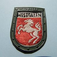 WHW Westfalen 5 mm Grenzlandwappen Papierrückseite Web Abzeichen WW Badge 1936