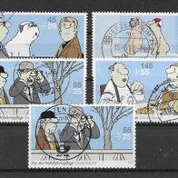 B02) BRD/Bund 2011 Motive von Loriot Mi. Nr. 2836/39 kpl. Satz + 3843 gestempelt