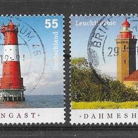 B04) BRD/Bund 2011 Leuchttürme Mi. Nr. 2875/76 kpl. Satz gestempelt