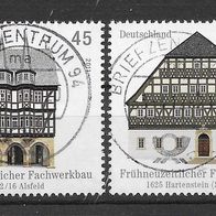 B05) BRD/Bund 2011 Fachwerkbauten Mi. Nr. 2861/62 kpl. Satz gestempelt