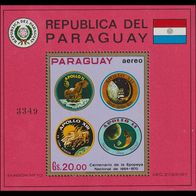 1971 Paraguay Apollo Programm Block 145 postfrisch