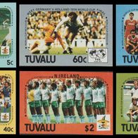 1986 Tuvalu World Cup Mexico 1986 MiNr 367-374 ungezähnt postfrisch