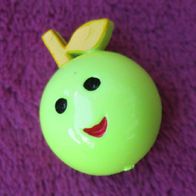 Kleiner Anstecker grüner Apfel mit Gesicht Ø 2,5cm Obst Anstecknadel Pin Brosche