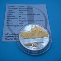 Deutschland BRD 2001 10 DM PP Silber- Gold Kloster Stralsund Meeresmuseum