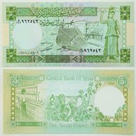 Syrien 5 Pounds 1988 - Pick.100d - Kassenfrisch / Unc