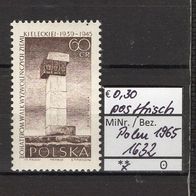 Polen 1965 Kampf und Märtyrertum des polnischen Volkes MiNr. 1632 postfrisch