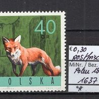 Polen 1965 Tiere des Waldes MiNr. 1637 postfrisch