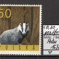 Polen 1965 Tiere des Waldes MiNr. 1638 postfrisch