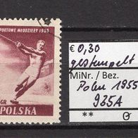 Polen 1955 2. Internationale Jugend-Sportfestspiele MiNr. 935 A gestempelt