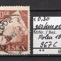 Polen 1956 Wandern MiNr. 967 C gestempelt
