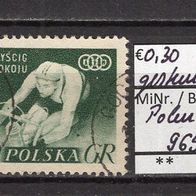 Polen 1956 9. Internationale Radfernfahrt für den Frieden MiNr. 965 A gestempelt -1