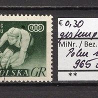 Polen 1956 9. Internationale Radfernfahrt für den Frieden MiNr. 965 C gestempelt