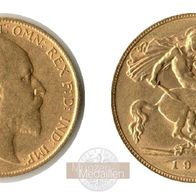Großbritannien Goldmünze 3,99 g. 1/2 Sovereign 1909 Edward VII. (1902-1910)