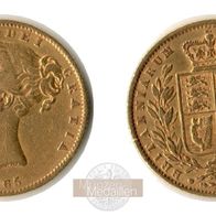 Großbritannien Goldmünze 7,99 g. Queen Victoria (1838-1874) 1 Sovereign 1865, KM 736