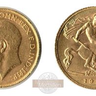 Südafrika Goldmünze 3,99 g. George V. (1923-1926) 1/2 Sovereign 1925, K.M. 20