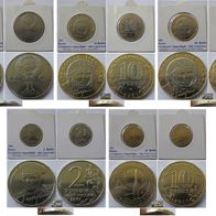 1981-2011, set 5 Soviet/ Russian coins- Anniversaries of space flight Y. Gagarin