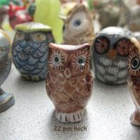 Set - 4 Miniaturen Setzkastenfiguren EULE oder für Puppenstube / Puppenhaus
