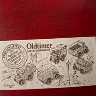 Ü - Ei Beipackzettel Oldtimer Lieferautomobile 618 985