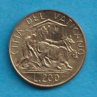 Vatikan 200 Lire 1982 nur 500 000 Stück