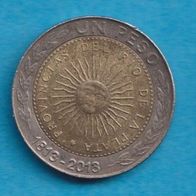 Argentinien 1 Peso 2013 200. Jahrestag von der ersten nationalen Münze