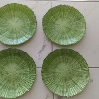 Konvolut hand painted glass Platzteller