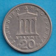 Griechenland 20 Drachmes 1986