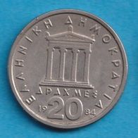 Griechenland 20 Drachmes 1984