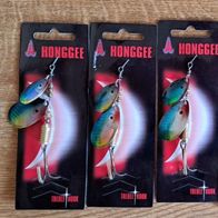 Neu! 3 Tandem Weitwurfspinner Spinner Blinker Cormoran Blau Silber 13g 9cm Hecht