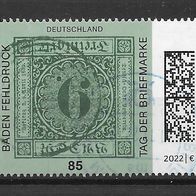 A162) BRD/ Bund 2022 Tag der Briefmarke Mi. Nr. 3719 gestempelt