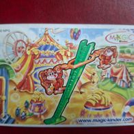 Ü - Ei Beipackzettel Affenstarkr Zirkus Artisten C - 84 / EU
