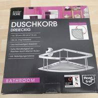 hochwertiger Duschkorb dreieckig aus Edelstahl neu 22 x 22 cm