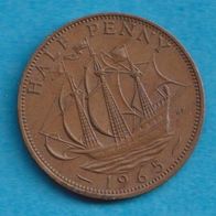 Großbritannien 1/2 Penny 1955