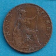 Großbritannien 1/2 Penny 1908 (2)
