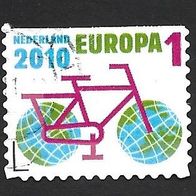 Holland Sondermarke " Fahrrad " Michelnr. 2769 o Oben Rand Priorität Abgeschnitten