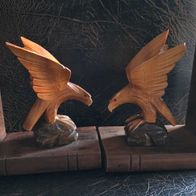 Buchstützen Holz mit Adlerfiguren
