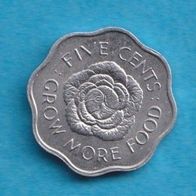 Seychellen 5 Cents 1972 FAO 