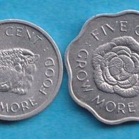 Seychellen 1 + 5 Cents 1972 FAO