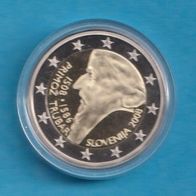 Slowenien 2 Euro 2008 Primoz Trubar gekapselt