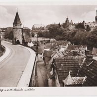 Bad Homburg v.d.H. um 1930er Brücke mit Schloß Ansichtskarte AK Hochtaunuskreis
