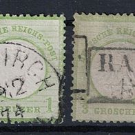 Los H25251: Deutsches Reich Mi. 17 a+b, gest
