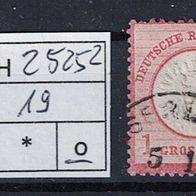 Los H25252: Deutsches Reich Mi. 19, gest