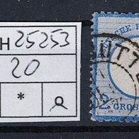 Los H25253: Deutsches Reich Mi. 20, gest