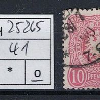Los H25265: Deutsches Reich Mi. 41, gest