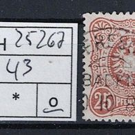 Los H25267: Deutsches Reich Mi. 43, gest