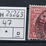 Los H25269: Deutsches Reich Mi. 47, gest