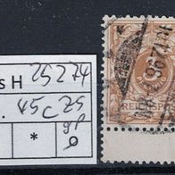 Los H25274: Deutsches Reich Mi. 45 c ZS, gest, gepr