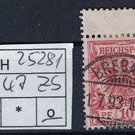 Los H25281: Deutsches Reich Mi. 47 ZS, gest