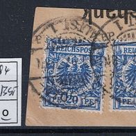 Los H25284: Deutsches Reich Mi. 2 x 48 d, gest. BST